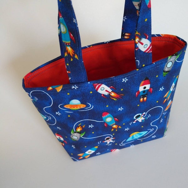mini toddler totes, toy tote, snack bag for day care, beach bag, overnight toy bag, party favors, unisex tote, small tote