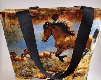 equestrian tote bag, equestrian gift, girl horse bag, horse lovers, unisex tote bag, ready to ship