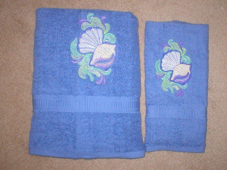 seashell towel set