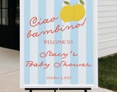 Ciao Bambino Welcome Poster - Baby Shower - Custom Made to Order