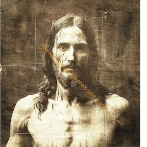 トリノのイエス・キリストの聖骸布 トリノの聖骸布 ナザレのイエス・キリストの顔 クリスチャン AI 写真