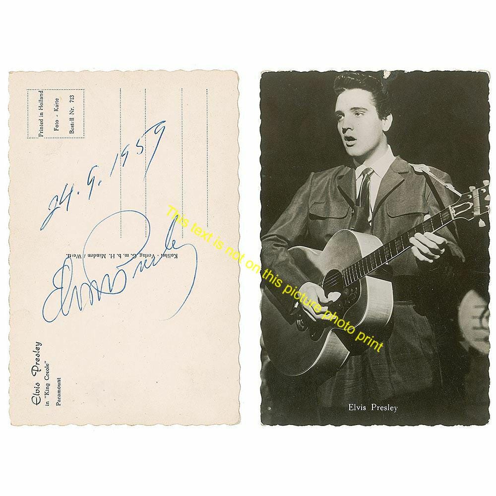 Elvis Presley（エルビス・プレスリー）直筆サイン Elvis autograph - Etsy 日本