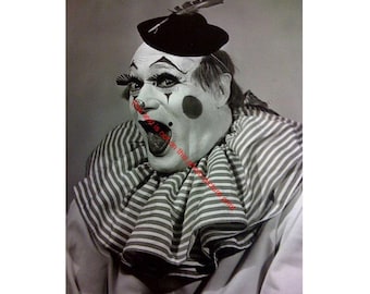 4x6 ヴィンテージ 不気味なサーカス ピエロ 怖い写真 変人 不気味 奇妙