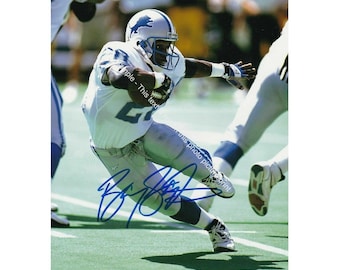 Barry Sanders Autographed Photo HOF Lions Signed Reprint Poster Celebrity Print NFL Football Collectible Sports Memorabilia Unique Gift 9840