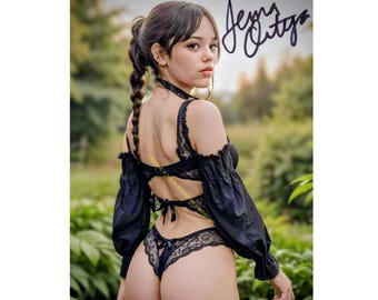Jenna Ortega Signed Autograph Photo, Wednesday Addams Autographed Print, Gothic Fan - Free Shipping HD089
