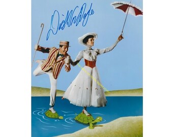 Julie Andrews Dick Van Dyke Signed Autograph Photo, Mary Poppins Autographed Print, Vintage Movie HD080