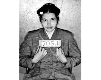 Rosa Parks Mugshot Civil Rights 1955 Police Arrest Vintage Photo Black Lives Matter Picture BLM African American Photograph Print Poster 32B