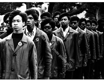 Black Panther Party March Huey Newton Black Power Vintage Photo Print Black History Civil Rights Photo Poster African American Movement 28A