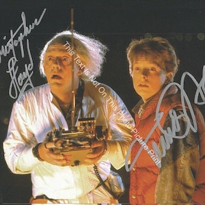 Back to the Future Michael J Fox Christopher Lloyd Autograph Signed Photo Cult Movie Cast Reprint Sci-fi Classic Art Collectible Gift 9496