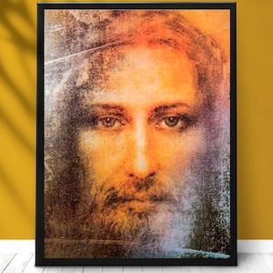 Real Face Of Jesus Christ Picture Shroud Of Turin Christian Catholic Religion God Bible Jesus Holy Picture Photo Print Size Image Mary 3636