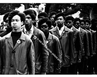 Black Panther Party Huey Newton March Black Rights Black History Vintage Photo Human Civil Right Black Power Old Photo Print Art 28A