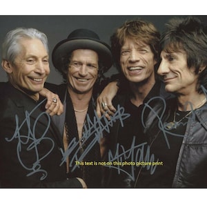 Rolling Stones Signed Photo Rolling Stones Autograph Autographed Photo RP Picture Rolling Stones Signed Poster Rock Band Print Decor 20025