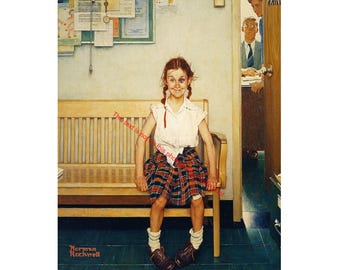 Girl With Black Eye Norman Rockwell 1953 Art Painting Rockwellian Painter Realism Artist Photo Picture Print Photograph Poster Art 3256
