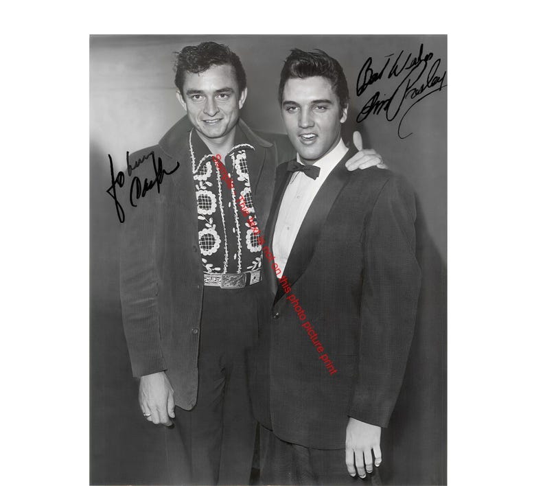 Elvis Presley Johnny Cash Autographed Photo Print Signed Poster Music ...