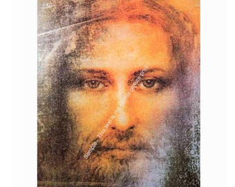 Shroud of Turin Jesus Christ True Face Print - Christian Catholic Religious Wall Art, Full-Color Bible Portrait Picture 5x7 8x10 sizes 3636