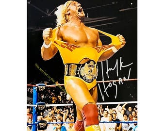 ハルク・ホーガン直筆サイン入り 16x20 WWE レスリング写真 BECKETT