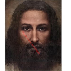 Shroud of Turin Real Face of Jesus Christ, Jesus Picture, Jesus Christ Picture Colored Picture of Jesus Christ Christian Catholic Image E011