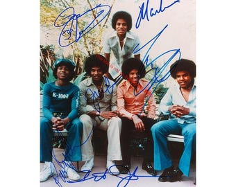 Jackson 5 Signed Autograph Photo Michael Jackson Motown | The Jacksons | 5x7 8x10 Size | Classic Band Picture Vintage Soul HD040