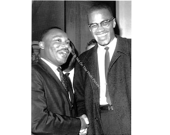 Martin Luther King Jr Malcolm X Vintage Photo Black Lives Matter Civil Rights African American Print Picture Retro Art Black History 29A