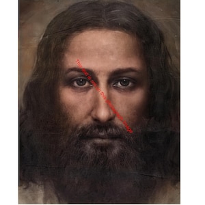 Shroud of Turin Real Face of Jesus Christ Jesus Picture of Jesus Christ Christian Jesus Catholic Wall Art Jesus Christ Colored Picture E011