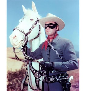 Lone Ranger Silver Clayton Moore Tonto Vintage Photo TV Series Classic Western 8x10 5x7 Collectible Cowboy Memorabilia Gift Print 35C