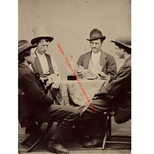 Vintage Billy the Kid Photo Print 1877 Wild West Gambling Playing Cards Western Outlaw Collectible Rare William Bonney Memorabilia 111C