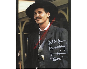 Val Kilmer Autographed Photo Signed Photo Doc Holliday Tombstone Print RP Picture Tombstone Cast Retro Movie Memorabilia Hollywood Gift E183