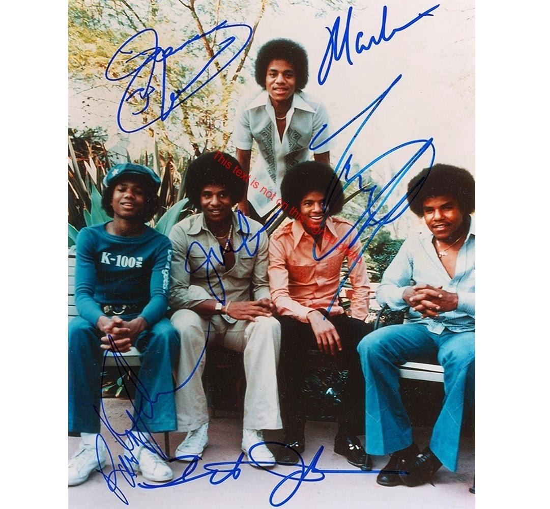 Jackson 5 Signed Autograph Photo Michael Jackson Motown | the