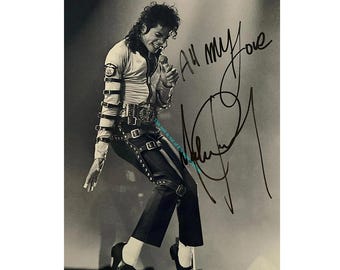 Michael Jackson King Of Pop Signed Autograph Photo Music Legend RP | 5x7 8x10 Sizes | MJ Thriller Picture HD095