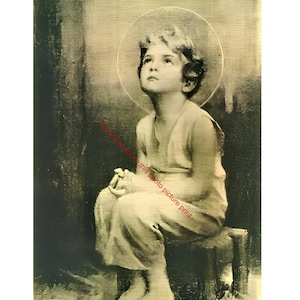 Jesus as a Child Destiny Young Boy Jesus Baby Jesus Christ Innocence Christian Catholic Art Print Picture Image Wall Poster