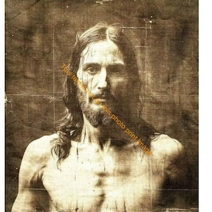 Shroud of Turin Face of Jesus Christ Portrait Shroud Christian Catholic Faith God Bible Jesus of Nazareth Photo Print Size Color E449
