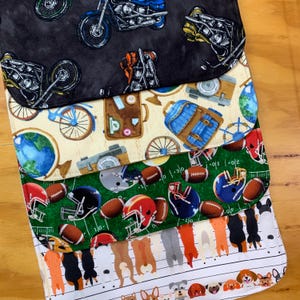 Fun Teen Bibs, Choose Your Print, 12 1/2 x 17 inch, Moisture Proof, Double Snap, ready to ship