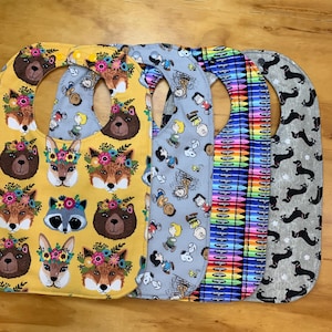 Pre-teen Bibs, Choose Print, Moisture Proof, 10 1/2 x 15 inch