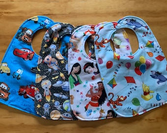 Big Kid  Moisture Proof Bibs, Choose Your Print, Double Snap, 9 1/2 x 13 inches