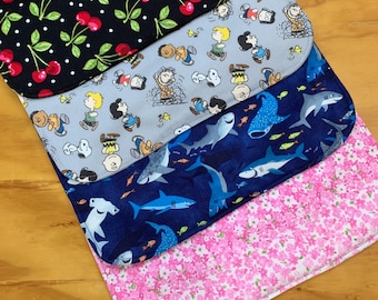 Fun Teen Bibs, Choose Your Print, 12 1/2 x 17 inch, Moisture Proof, Double Snap, ready to ship