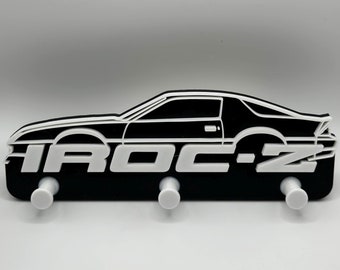 Portachiavi Camaro in pelle e alcantara, con cordino e logo, accessori per auto, regalo per uomo e compleanno - Italia