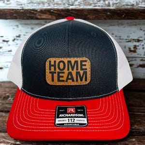Casquette avec empiècement en cuir pour l'équipe locale – Casquette snapback 112 pour camionneur Richardson