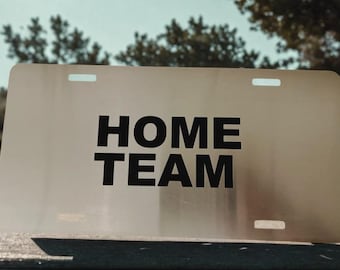 Chrome-kentekenplaat thuisteam