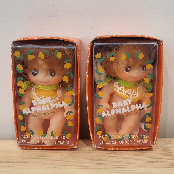 Vintage Baby Alphapha Sekiguchi Japan Boy and Girl Dolls Collectable Toys