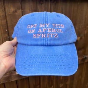 Aperol Spritz Embroidered Hat – Custom Vintage Baseball Cap – Gift for cocktail lover – Bachelorette Party Gift – Unisex Summer Cap