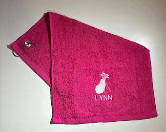 Embroidered Golf Towel, Personalized Golf Towel, Monogrammed Golf Towel, Custom Golf Towel, Personalized Golf Gift for Dad, Groomsmen