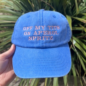 Aperol Spritz Embroidered Hat – Custom Vintage Baseball Cap – Gift for cocktail lover – Bachelorette Party Gift – Unisex Summer Cap