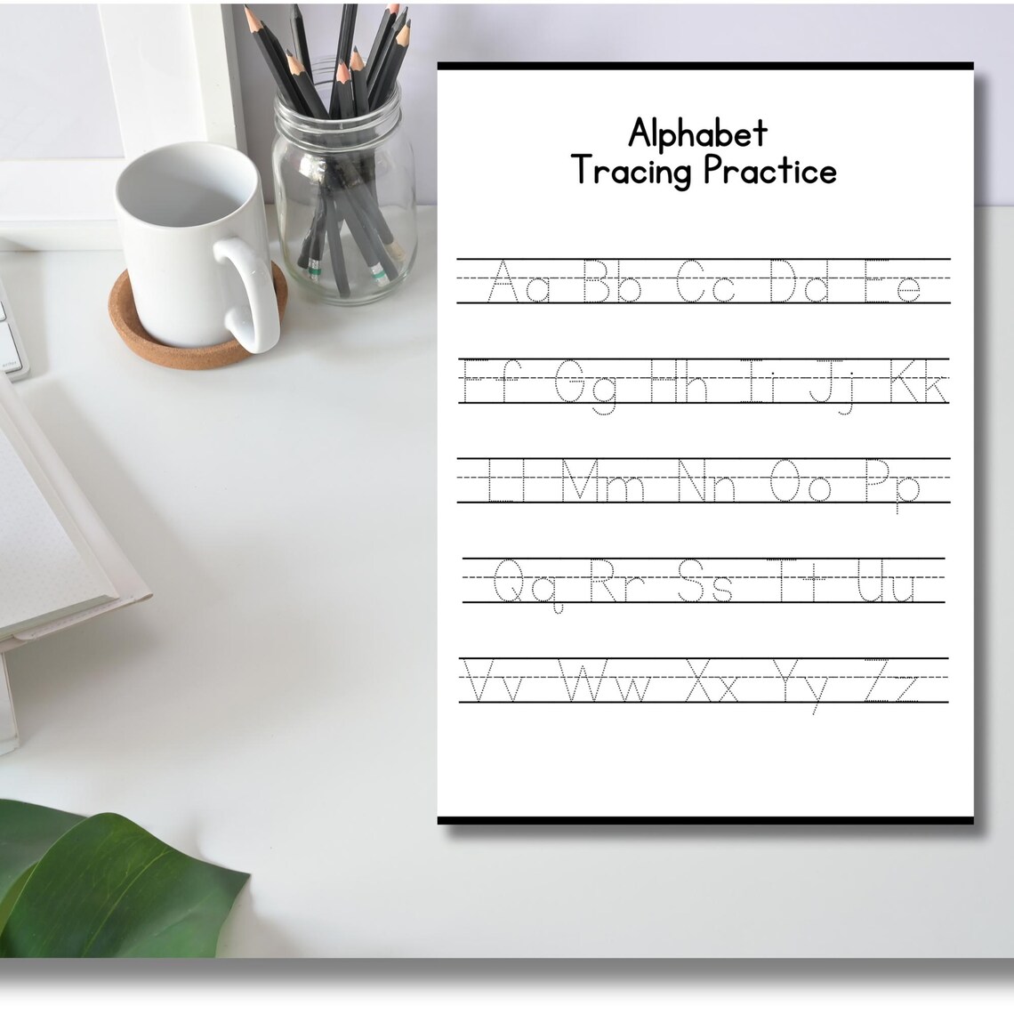Alphabet and Number Tracing Worksheets, Letter Handwriting Chart ...