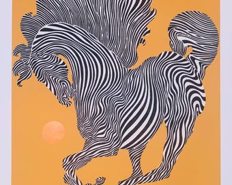 Etude by Guillaume Azoulay Limited Edition print on paper. Hand Signed and Numbered. Size:21x27 in.