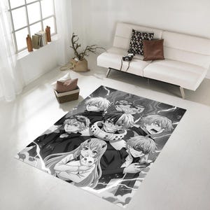 Customizable Anime Character Carpet, Custom Made Rug,  Japanese Art Floor Decor