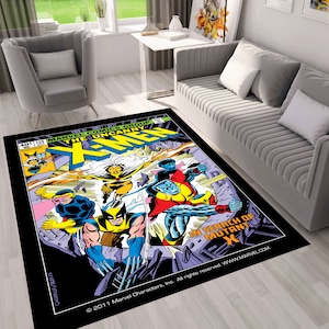 Mutant X, X Men Rug, Uncanny X-Men Legends, X-Men Carpet, X Men Comic Covers, Comic Books Rug, Retro Comics, Cartoon Rug, Customizable Rugs