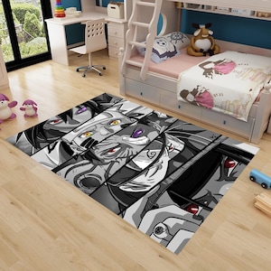 Anime Eyes Rug, Anime Gift Idea, Custom Anime Eyes Rug, Japanese Rug, Anime Art, Customizable Anime Carpet, Anime Decor, Anime Floor Rug