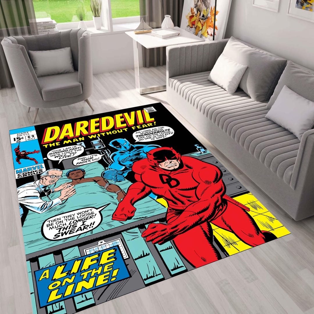 Daredevil Comic Book Rug: Animated Series Home Decor - Etsy