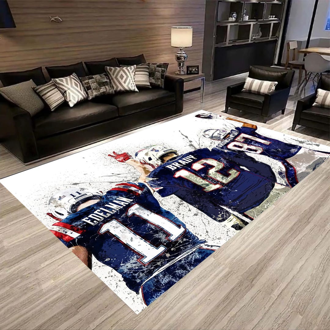 Football Legends Area Rug, Personalized American Football Team Rug ...