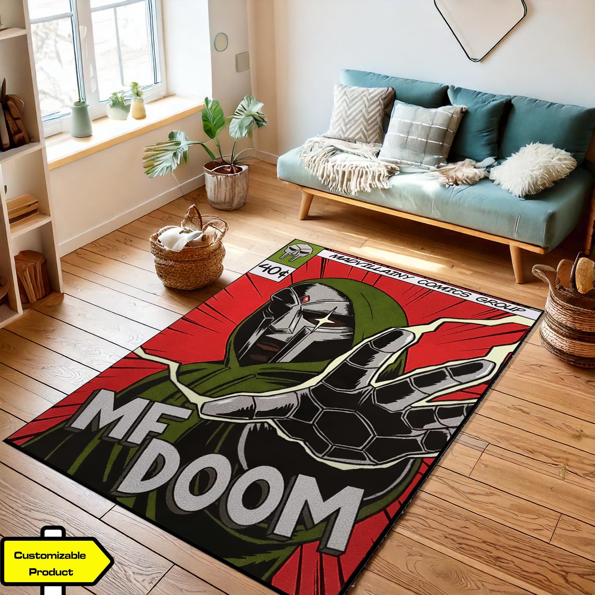Doom Comic Book Rug: Hip Hop Music Art Area Carpet - Etsy